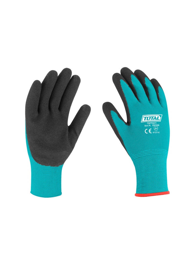 توتال قفازات عمل مطلية بالنتريل من توتال موديل TSPTG01، مقاس XL، متوافقة مع شاشات اللمس، بسطح مطفي لثبات وتحكم أفضل - Image 1